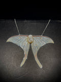 Butterfly/moth & stone necklace